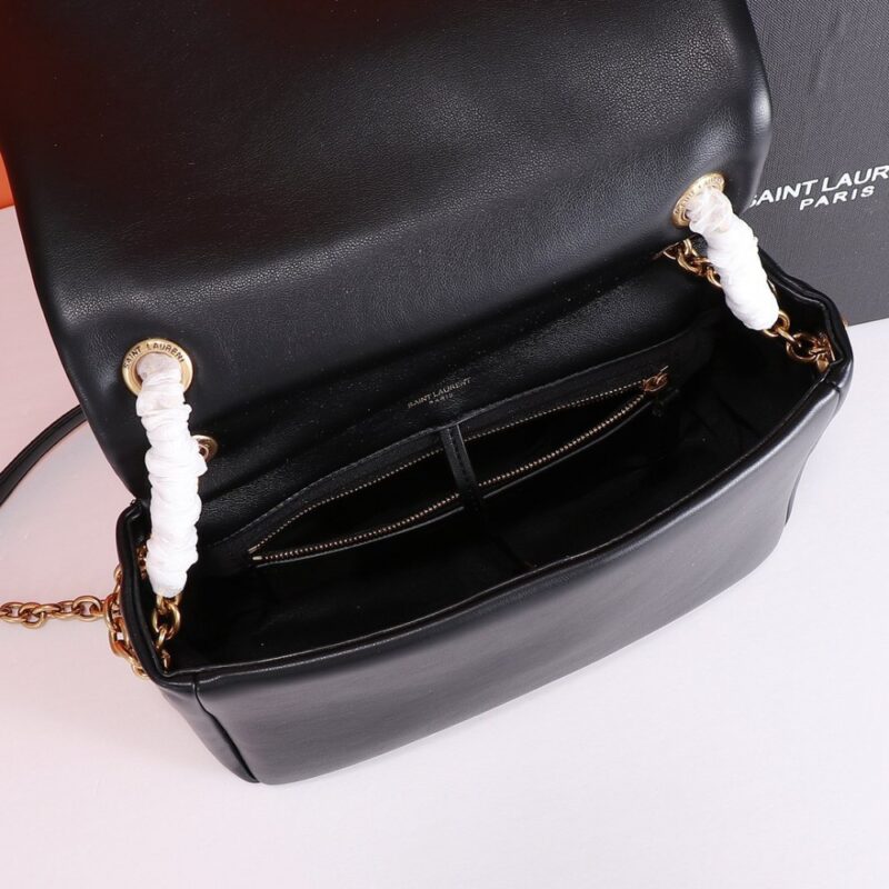 【AT2642】YSL JAMIE 4.3の小さなラムスキンハンドバッグ！小さな柔らかいナッパレザーハンドバッグは、CARRE RIVE GAUCHE縁縫いステッチで飾られています。