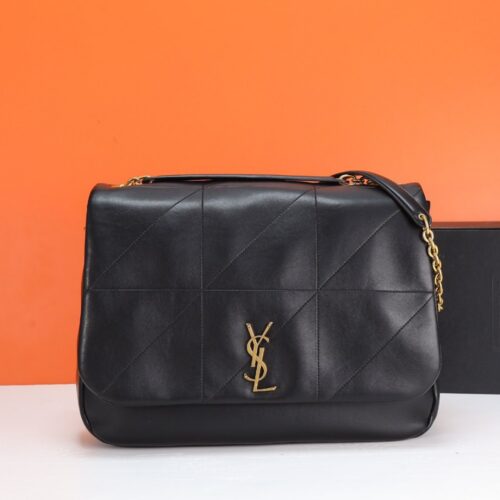 【AT2643】YSL 2023新作のジェイミー小羊皮ハンドバッグ！柔らかい皮質にマットなメタルショルダーストラップと2つの小羊皮を組み合わせた、超大容量のバッグ。