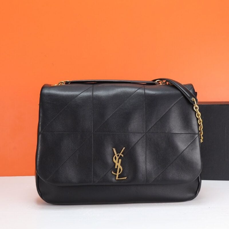 【AT2643】YSL 2023新作のジェイミー小羊皮ハンドバッグ！柔らかい皮質にマットなメタルショルダーストラップと2つの小羊皮を組み合わせた、超大容量のバッグ。