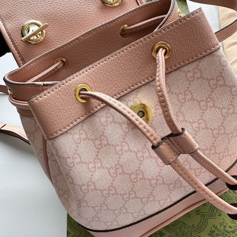 【AT2658】Gucci Ophidiaミニバックパック、GGとレザーボーダー、調節可能なショルダーストラップ