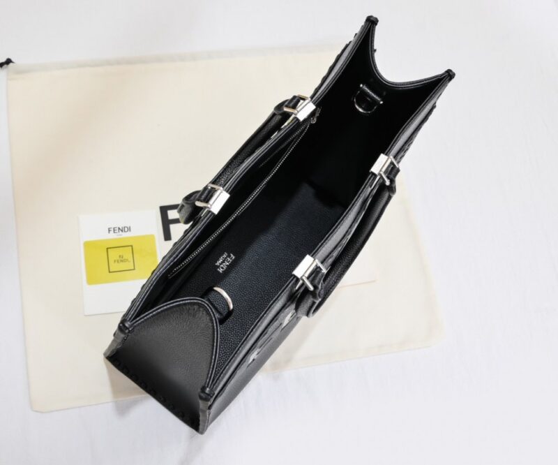 【AT2675】Fendi TOTE トートバッグ "サンシャインハンドバッグ"、シンプルなロゴのデザイン、琥珀色のダブルハンドルが全体のバッグの最大の焦点です。