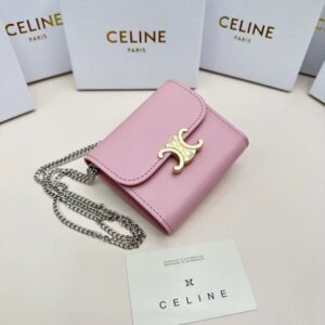 【AT2677】Celine セリーヌの凱旋門は非常に素晴らしいシリーズで、専門店と同期して、上質な牛革を使用し、精巧でファッショナブルです！シングルショルダーとして使用することもできるため、お財布としても使用できます。溝のあるデザインは必須です！