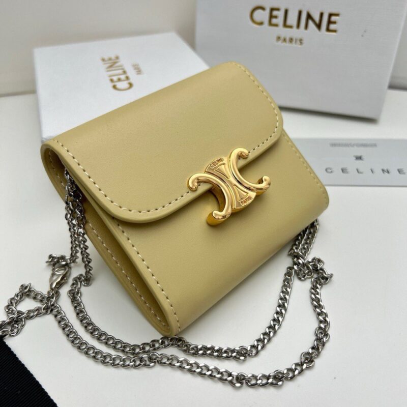【AT2680】Celineセリーヌのトリオは非常に華やかで、専門店で同時に販売され、最上級の牛革を使用し、洗練されたファッションです！ショルダーバッグとしても、財布としても使用できます。凹凸のあるデザインが必須！