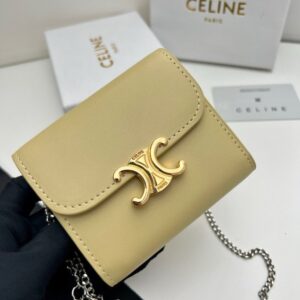 【AT2680】Celineセリーヌのトリオは非常に華やかで、専門店で同時に販売され、最上級の牛革を使用し、洗練されたファッションです！ショルダーバッグとしても、財布としても使用できます。凹凸のあるデザインが必須！