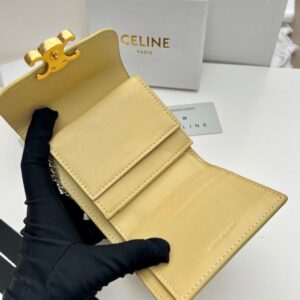 【AT2680】Celineセリーヌのトリオは非常に華やかで、専門店で同時に販売され、最上級の牛革を使用し、洗練されたファッションです！ショルダーバッグとしても、財布としても使用できます。凹凸のあるデザインが必須！