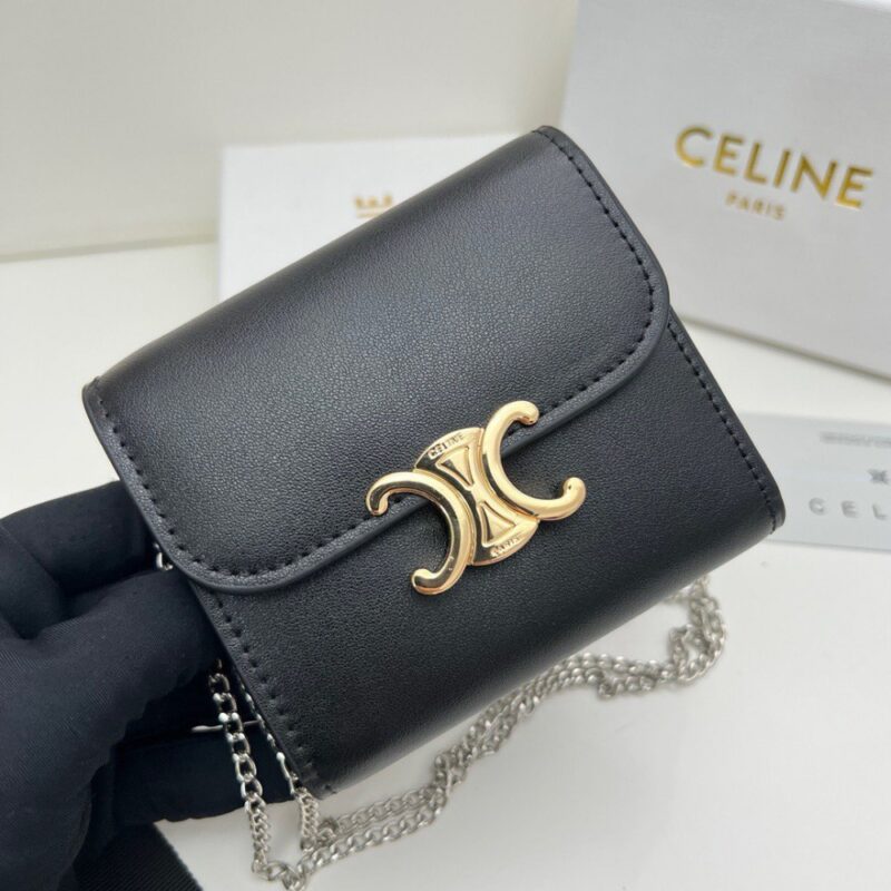 【AT2683】Celineケイトバッグは非常に洗練されたシリーズで、専門店と同期して、上質な牛革を使用し、精巧でファッショナブルです！一つ肩に掛けることもでき、財布としても使用でき、凹凸のあるデザインは必需品です！
