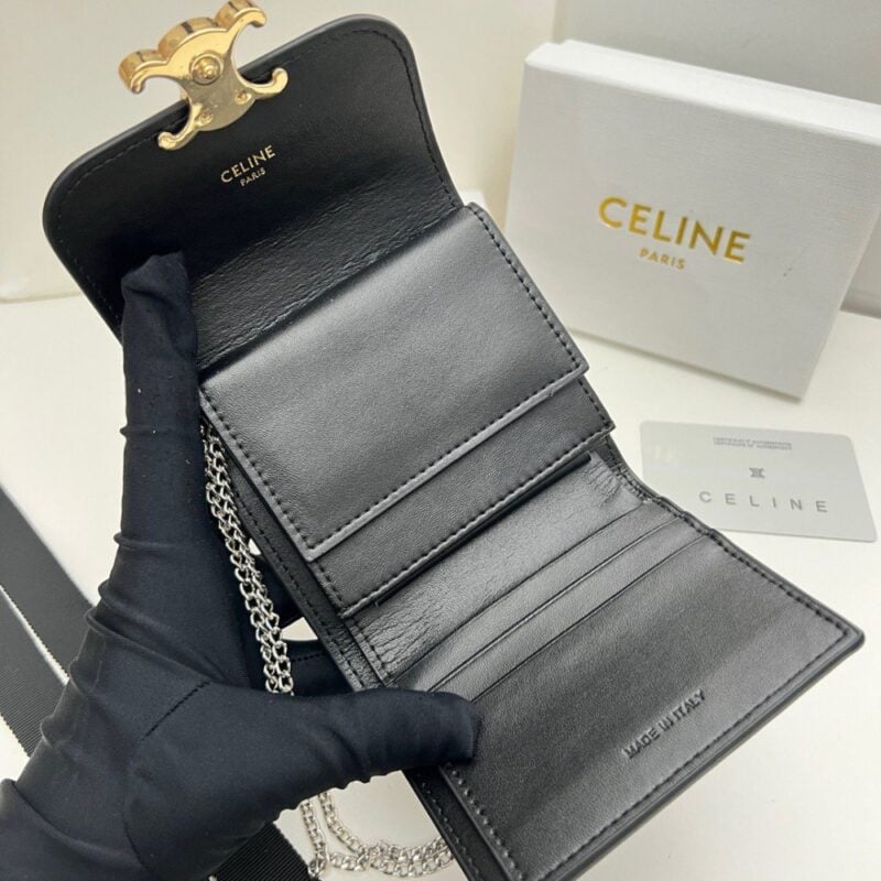 【AT2683】Celineケイトバッグは非常に洗練されたシリーズで、専門店と同期して、上質な牛革を使用し、精巧でファッショナブルです！一つ肩に掛けることもでき、財布としても使用でき、凹凸のあるデザインは必需品です！