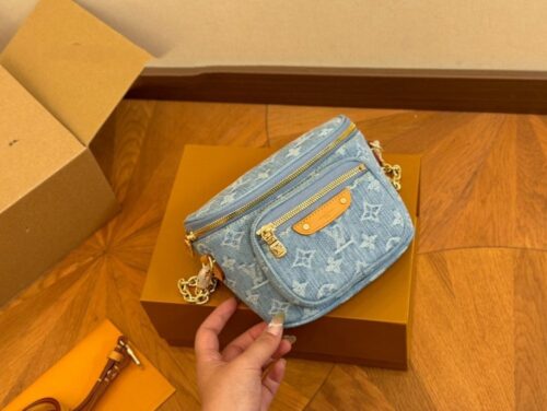 【AT2798】LV デニムジーンズウエストバッグが復活！見ていて飛び出すウエストバッグ/チェストバッグ