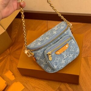 【AT2798】LV デニムジーンズウエストバッグが復活！見ていて飛び出すウエストバッグ/チェストバッグ