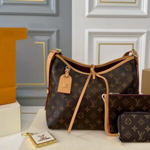 【AT2825】LVの新しいcarryallショッピングバッグ💕脇下にリボンが付いた小さなバッグ、実用的で入れるものがたくさん入る～