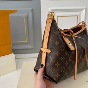 【AT2825】LVの新しいcarryallショッピングバッグ💕脇下にリボンが付いた小さなバッグ、実用的で入れるものがたくさん入る～