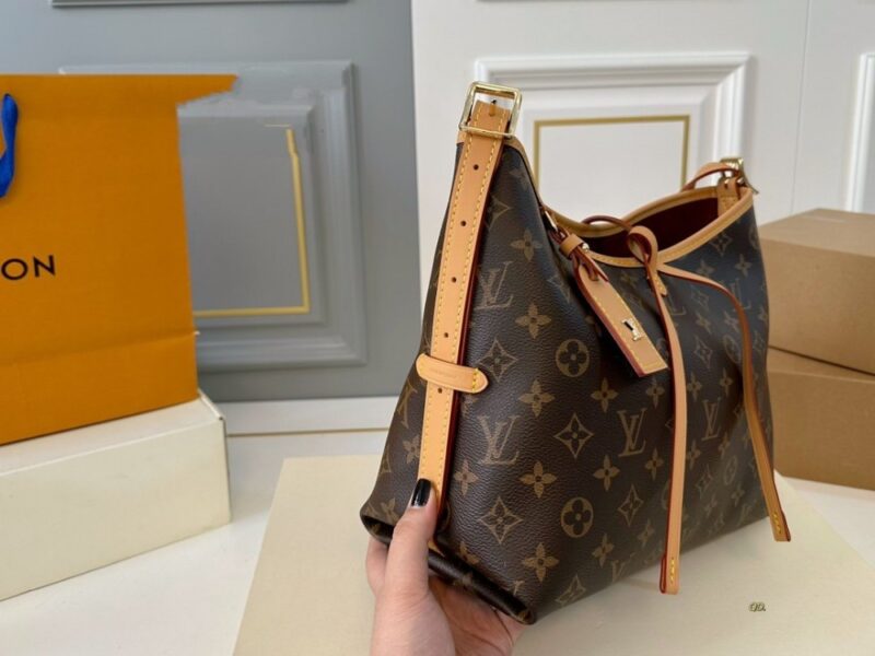 【AT2825】LVの新しいcarryallショッピングバッグ💕脇下にリボンが付いた小さなバッグ、実用的で入れるものがたくさん入る～