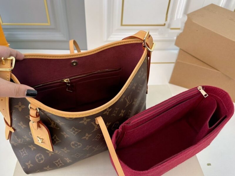 【AT2825】LVの新しいcarryallショッピングバッグ💕脇下にリボンが付いた小さなバッグ、実用的で入れるものがたくさん入る～