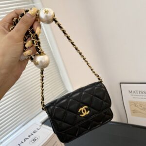 【AT2829】Chanel ミニダブルパールボール包💕品質は非常に良好で、非常に精巧です。両側のパールはショルダーストラップを調節できます❗️❗️