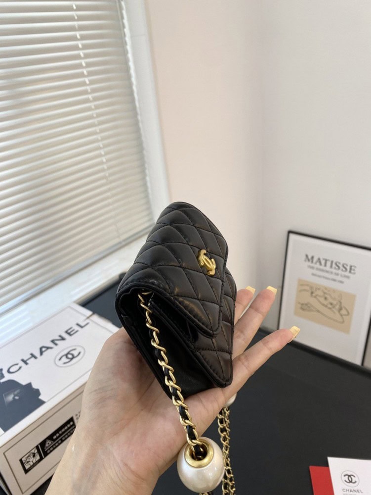 【AT2829】Chanel ミニダブルパールボール包💕品質は非常に良好で、非常に精巧です。両側のパールはショルダーストラップを調節できます❗️❗️