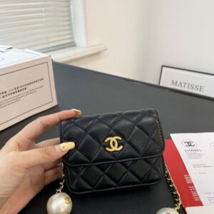 【AT2829】Chanel ミニダブルパールボール包💕品質は非常に良好で、非常に精巧です。両側のパールはショルダーストラップを調節できます❗️❗️