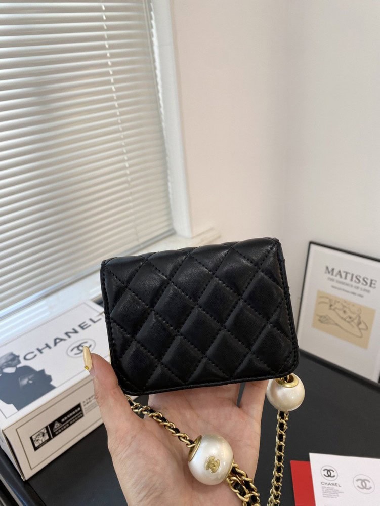 【AT2829】Chanel ミニダブルパールボール包💕品質は非常に良好で、非常に精巧です。両側のパールはショルダーストラップを調節できます❗️❗️