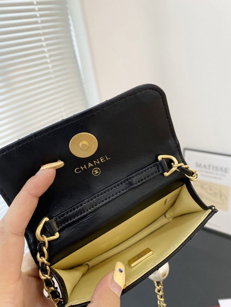 【AT2829】Chanel ミニダブルパールボール包💕品質は非常に良好で、非常に精巧です。両側のパールはショルダーストラップを調節できます❗️❗️