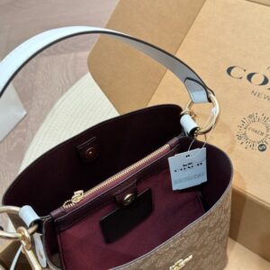 【AT2844】Coach のバケツバッグは万能でクラシック、断れない魅力があります。品位が光る、高級感満載。