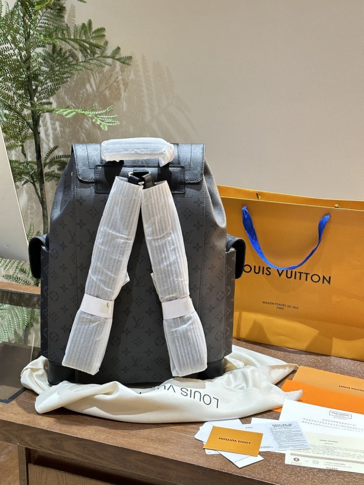 【AT2874】LV バックパック グレー 武士 バックパック💼 超高画質 ロゴ ロゴ 出かける 旅行 専用✈️