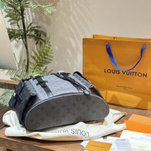 【AT2874】LV バックパック グレー 武士 バックパック💼 超高画質 ロゴ ロゴ 出かける 旅行 専用✈️