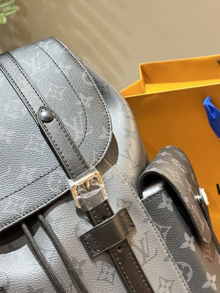【AT2874】LV バックパック グレー 武士 バックパック💼 超高画質 ロゴ ロゴ 出かける 旅行 専用✈️