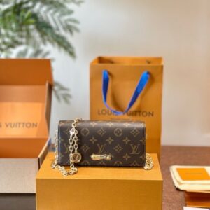 【AT2875】LVリリーのワレットオンチェーンは次のLVの注目アイテムです！アイビーは座っていられません！LV - WALLET ON CHAIN LILY 手袋