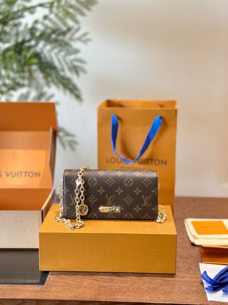 【AT2875】LVリリーのワレットオンチェーンは次のLVの注目アイテムです！アイビーは座っていられません！LV - WALLET ON CHAIN LILY 手袋