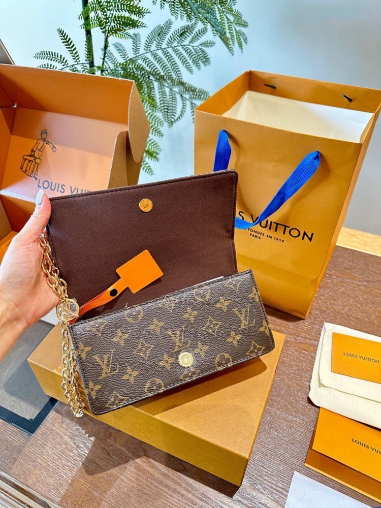 【AT2875】LVリリーのワレットオンチェーンは次のLVの注目アイテムです！アイビーは座っていられません！LV - WALLET ON CHAIN LILY 手袋