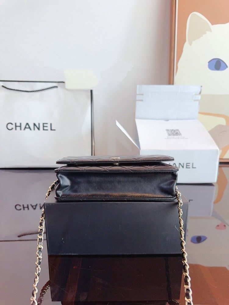 【AT2898】Chanel シャネル のWOC発財包。軽やかにレトロなお洒落を演出する。形が広く、シンプルでありながらも単純ではなく、過多な装飾は必要ない。日常的にスーツやTシャツと合わせるだけで、ハイクラス感を如実に表現することができる！