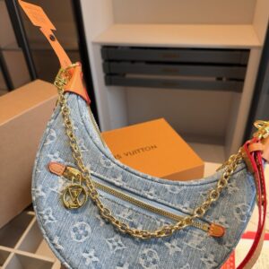 【AT2922】LV専門店で人気のエンビーンバッグ👍🔥新作デニムジーンズシリーズ🐂月のバッグ！👍多くの有名人が注目するアイテムです。牛革の素材！