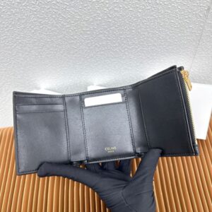 【AT3360】CELINE Triompheトリオンフキャンバスレザー折りたたみウォレットクラシックなレトロデザイン