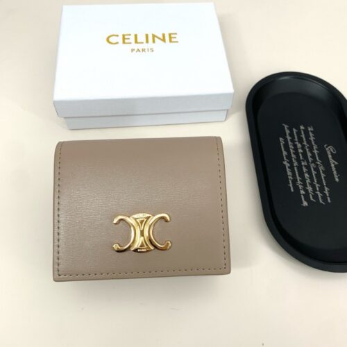【AT3397】Celineクラシックな小さなレザーカードケース