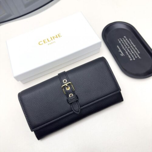 【AT3407】Celine セリーヌの定番レディースロングウォレット、エレガントでおしゃれなデザイン、日常やパーティーにおすすめです。
