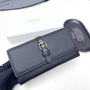 【AT3407】Celine セリーヌの定番レディースロングウォレット、エレガントでおしゃれなデザイン、日常やパーティーにおすすめです。