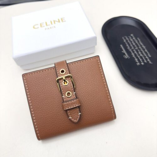【AT3408】Celineファッションレザーウォレット、クラシックでシンプルなデザイン、実用的なマルチ機能、日常および外出に最適。