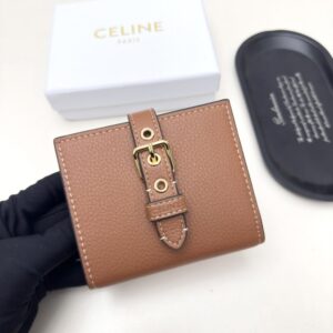 【AT3408】Celineファッションレザーウォレット、クラシックでシンプルなデザイン、実用的なマルチ機能、日常および外出に最適。