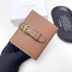【AT3408】Celineファッションレザーウォレット、クラシックでシンプルなデザイン、実用的なマルチ機能、日常および外出に最適。