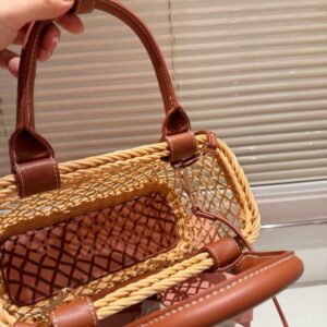 【AT3481】MIU MIUギャザーハンドバッグ | ヴィンテージリゾート風ショルダーバッグ | おしゃれなコーデにピッタリ