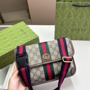 【AT3486】Gucci クラシック GGスプリームキャンバスショルダーバッグ ヴィンテージスタイル ラグジュアリーカジュアル