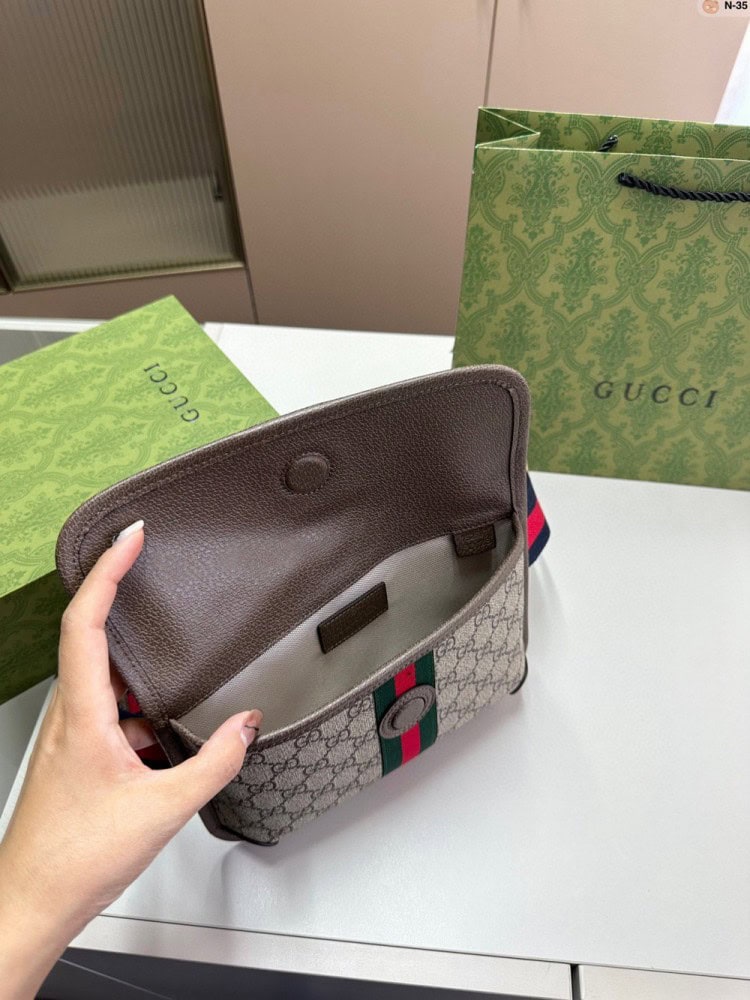 【AT3486】Gucci クラシック GGスプリームキャンバスショルダーバッグ ヴィンテージスタイル ラグジュアリーカジュアル