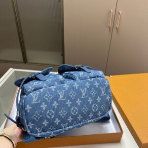 【AT3490】LVモノグラム ブルー デニム リュックサック ヴィンテージトレンド ライトラグジュアリー ベーシック