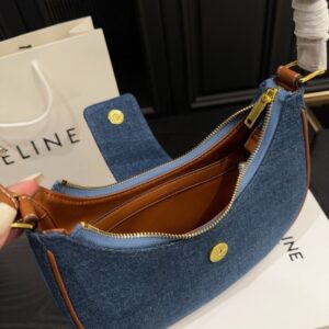 【AT3507】CELINE デニム AVA ジーンズの三日月バッグ。トレンドに合わせて。