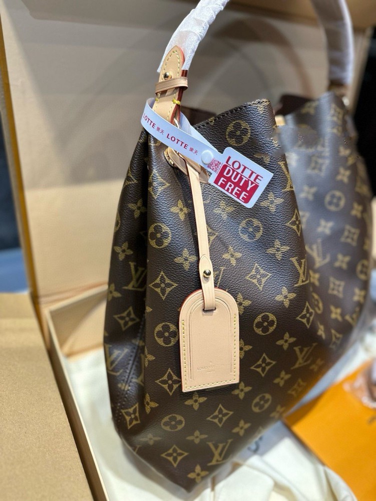 【AT3527】Louis Vuitton ルイ・ヴィトンのグレースフルMM：大容量ショルダーバッグ | クラシックなモノグラムトートバッグ | 軽量で実用的な通勤バッグ