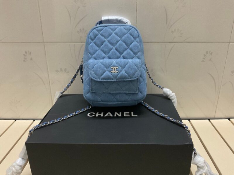 【AT3535】Chanelミニダイヤ柄リュックサック-ファッショナブルでエレガントなスタイル。