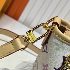 【AT3547】Louis Vuittonのクラシックなカラーモノグラム柄のトートバッグ、ビンテージ風の小さなハンドバッグ、ミニコインケース付き