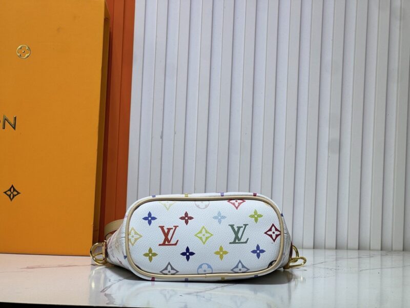 【AT3547】Louis Vuittonのクラシックなカラーモノグラム柄のトートバッグ、ビンテージ風の小さなハンドバッグ、ミニコインケース付き