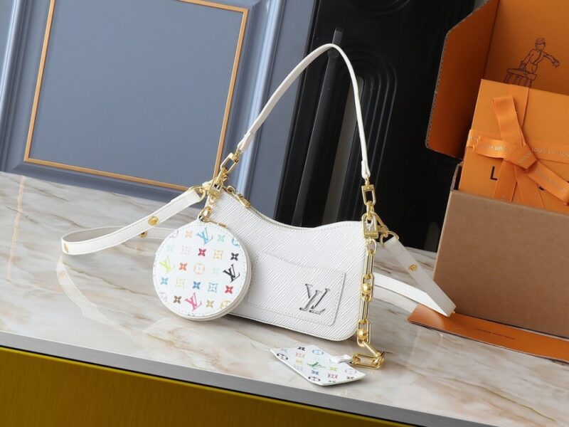 【AT3549】Louis Vuitton x 村上隆 マルチカラー マルチカラー印刷ハンドバッグ、ショルダーバッグ、ミニバッグ