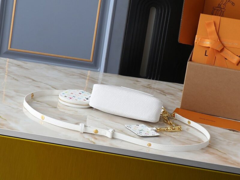 【AT3549】Louis Vuitton x 村上隆 マルチカラー マルチカラー印刷ハンドバッグ、ショルダーバッグ、ミニバッグ