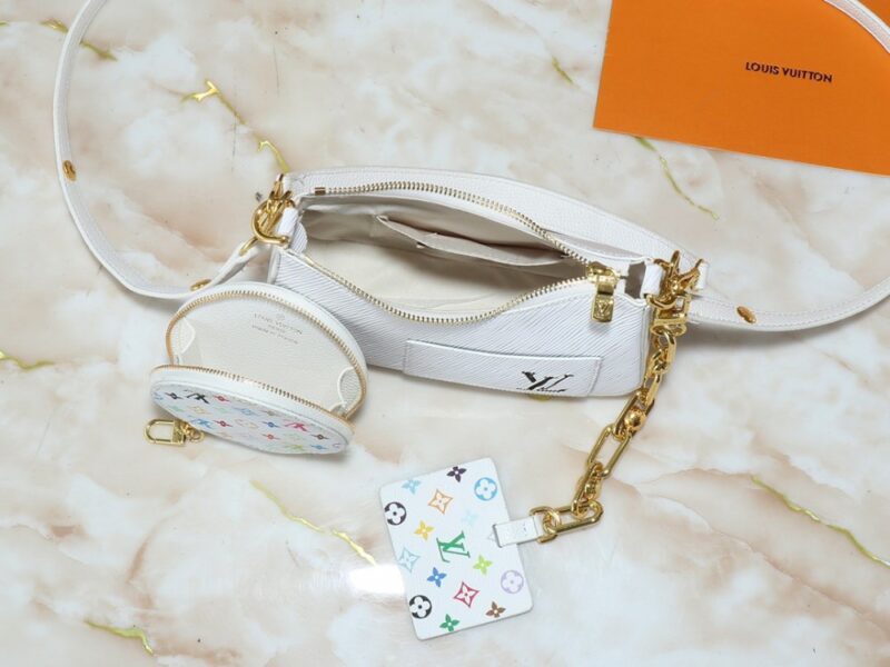 【AT3549】Louis Vuitton x 村上隆 マルチカラー マルチカラー印刷ハンドバッグ、ショルダーバッグ、ミニバッグ
